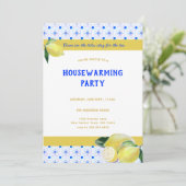 Invitation Fantaisie Tea Party Boho Lemons Humoristique (Debout devant)