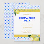 Invitation Fantaisie Tea Party Boho Lemons Humoristique (Devant / Derrière)