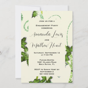 Invitation fantaisiste avec paillettes pour une fê