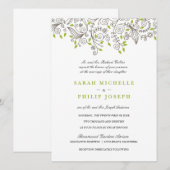 Invitation Fantasmes floraux Envois formels de mariage (Devant / Derrière)