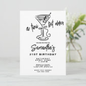 Invitation Fantasque Doodle Un Peu Plus Âgé 21e Anniversaire (Debout devant)
