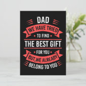 Invitation Fantastique Fête des pères Chemise Papa de Fille F (Debout devant)