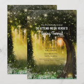 Invitation Fantastique Forêt Verte Enchantée (Devant / Derrière)