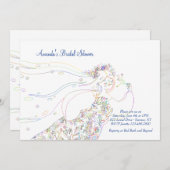 Invitation fantastique mariée douche nuptiale (Devant / Derrière)