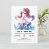 Invitation Fantasy Digital Princess Birthday (Debout devant)