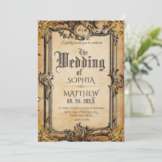 Invitation Fantasy Medieval Wedding (Debout devant)