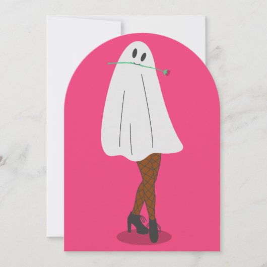 Invitation fantôme africain halloween pots bas jambes (Devant)