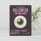 Invitation Fantôme Avec Sorcière Halloween Costume Party (Debout devant)