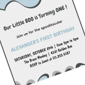 Invitation Fantôme Bateau volant Petit bosse Halloween 1er an