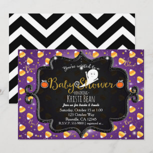 Invitation fantôme de maïs de bonbon de BABY SHOWE