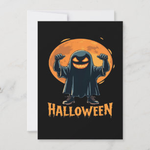 Invitation Fantôme d'Halloween éffrayant avec design de Plein