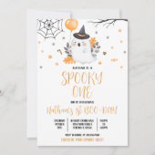 Invitation Fantôme Effrayant Anniversaire Halloween (Devant)