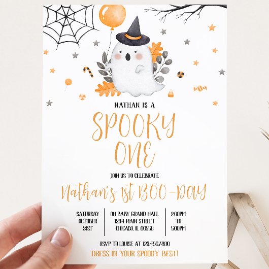 Invitation Fantôme Effrayant Anniversaire Halloween