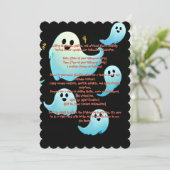 Invitation fantôme effrayant d'Halloween (Debout devant)