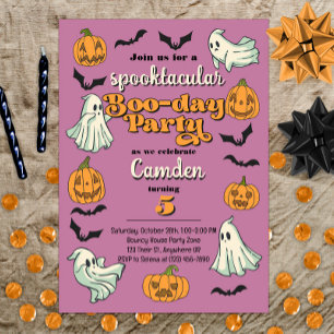 Invitation Fantôme éffrayant Halloween automne fête d'anniver