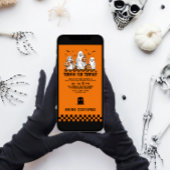 Invitation Fantôme et Citrouille Trick ou Treat Halloween Par