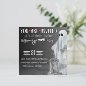 Invitation Fantôme gris dans les cimetières et les pierres to (Debout devant)