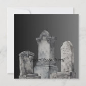 Invitation Fantôme gris dans les cimetières et les pierres to (Dos)