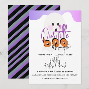 Invitation fantôme Halloween notre petit Boo viole