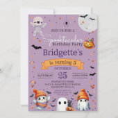 Invitation Fantôme Spooktaculaire Purple Halloween fête d'ann (Devant)