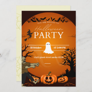 Invitation fantôme Spooktacular Halloween Anniversaire