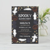 Invitation Fantômes Citrouilles chauves-souris Éffrayante Sbo (Debout devant)