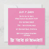 Invitation Fantômes, Citrouilles et araignée d'Halloween pers (Dos)