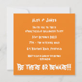 Invitation Fantômes, Citrouilles et araignée d'Halloween pers (Dos)