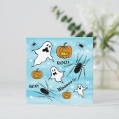 Invitation Fantômes, Citrouilles et araignée d'Halloween pers (Debout devant)