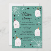 Invitation Fantômes d'anniversaire d'Halloween pour enfants T (Devant)