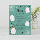 Invitation Fantômes d'anniversaire d'Halloween pour enfants T (Debout devant)