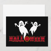 Invitation Fantômes d'Halloween (Devant / Derrière)