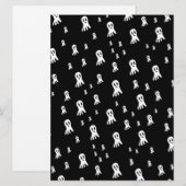 Invitation Fantômes d'Halloween foncé (Devant / Derrière)