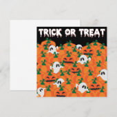 Invitation Fantômes d'Halloween Patch de citrouille hantée (Devant / Derrière)