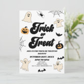 Invitation Fantômes éffrayants ou traiter la fête d'Halloween (Debout devant)