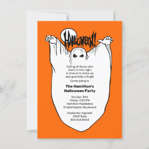 Invitation Fantômes et Ghouls Fête du costume d'Halloween