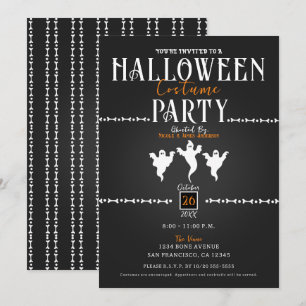 Invitation Fantômes et os Halloween Costume Party