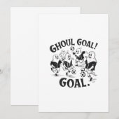 Invitation Fantômes jouant un match de football (Devant / Derrière)