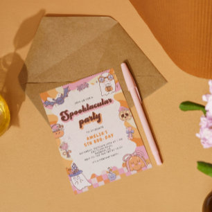 Invitation Fantômes Spooktacular Halloween Anniversaire