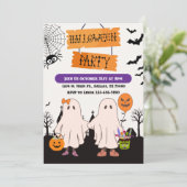 Invitation Fantômes Trick ou traitement Halloween Personnalis (Debout devant)