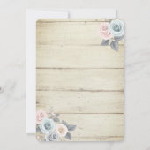 Invitation Faons Bois Texture Fleurs Baby Shower (Dos)
