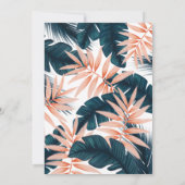 Invitation Far One Tropical Jungle Pink Monster Anniversaire (Dos)