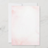 Invitation fard rose coquette printemps oiseau anniversaire  (Dos)