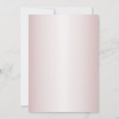 Invitation Fard Rose Perle Argent Fête d'anniversaire Toute o (Dos)