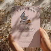 Invitation Fard Rose Un Bébé se Prépare Shower Bébé Gothique