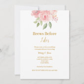 Invitation Fardeau d'aquarelle ROSE Avant que je ne fasse Inv (Devant)