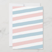 Invitation Fardeau Rose & Navy Deux Petits Citrouilles Baby S (Dos)