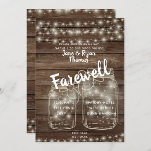 Invitation Farewell Rustic Leaving Party Barn Thème Invitatio