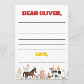 Invitation Farm 1st Birthday Time Capsule Card (Devant)