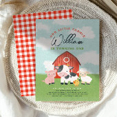 Invitation Farm Animal Boys Barnyard Kids Birthday